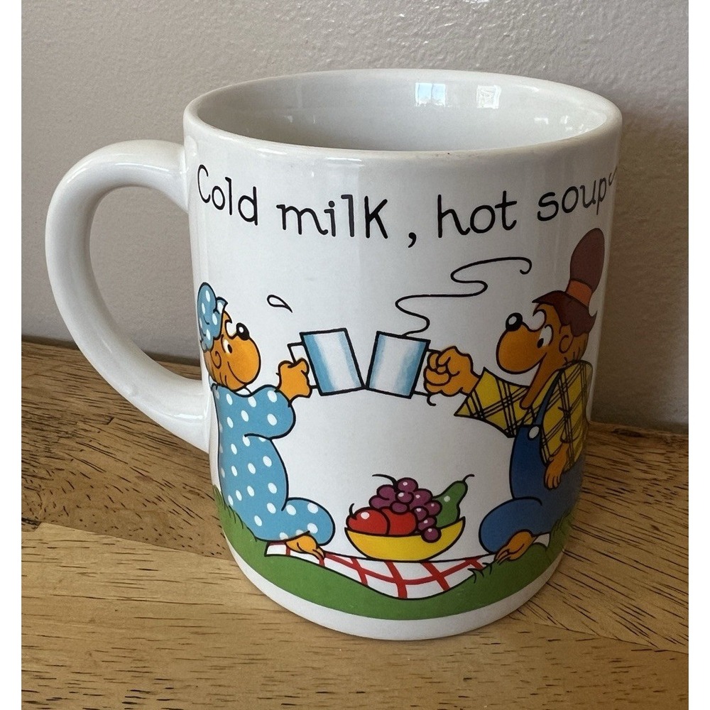 Berenstain Bears White Ceramic Mug, Printed Decorated Cup for Hot or Cold